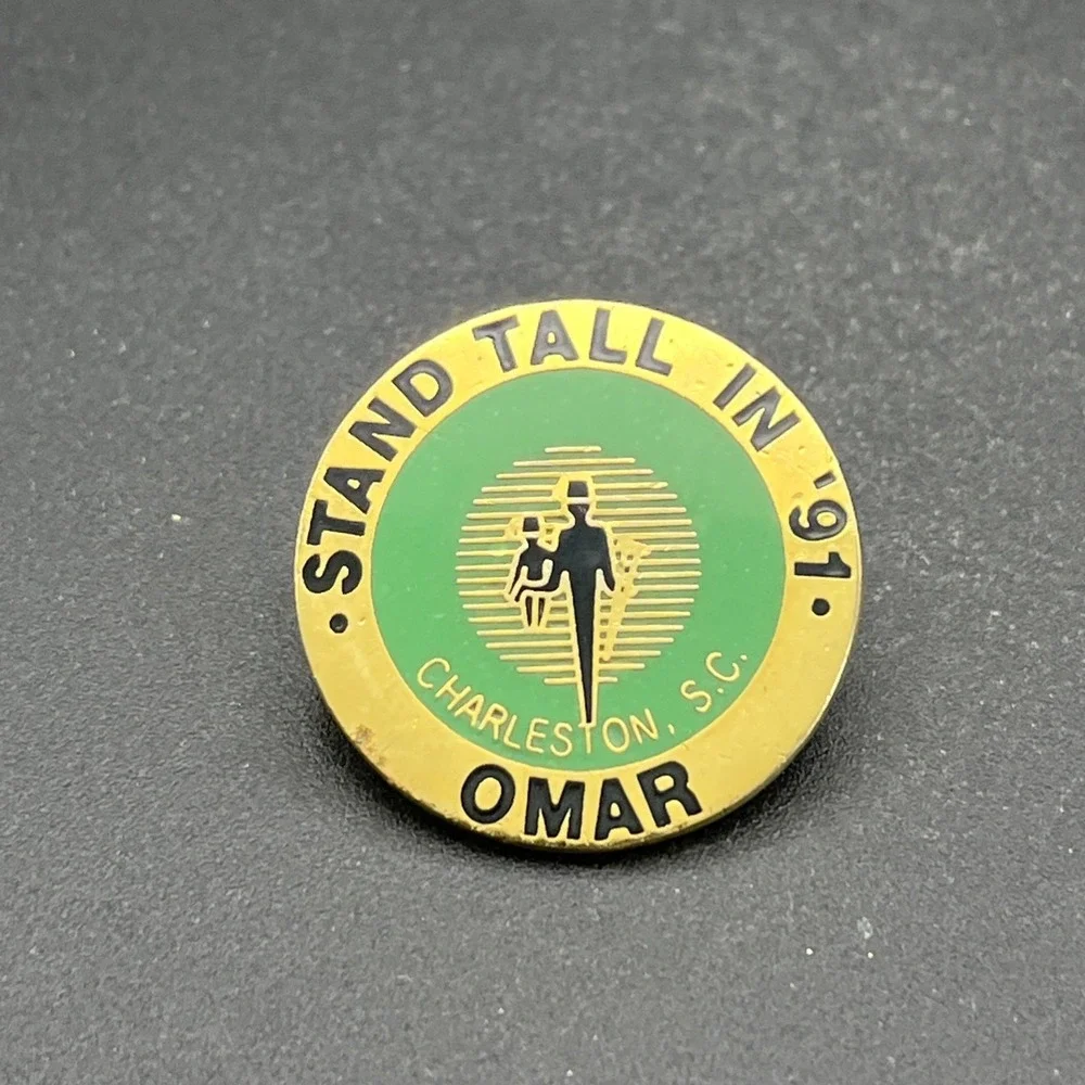 Stand Tall In 1991 Omar Charleston South Carolina Lapel Hat Pin